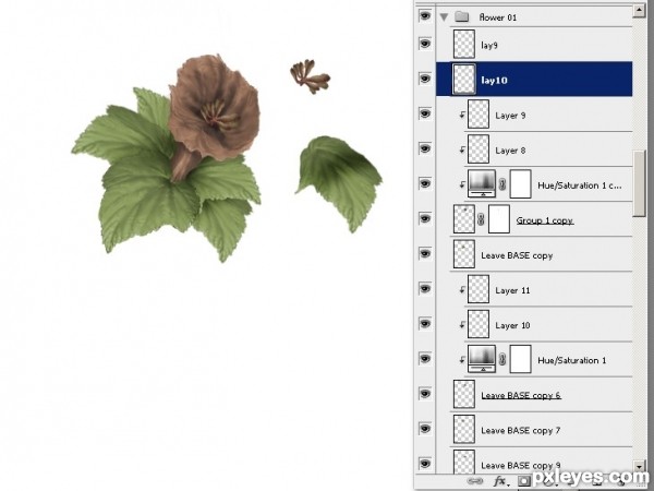 Creation of Flowers: Step 14